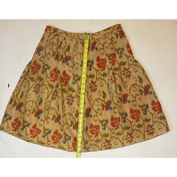 J. Jill 100% Silk Southwest Ikat Skirt Sz 12 A-Line Boho Desertcore EUC Boho - Picture 8 of 10